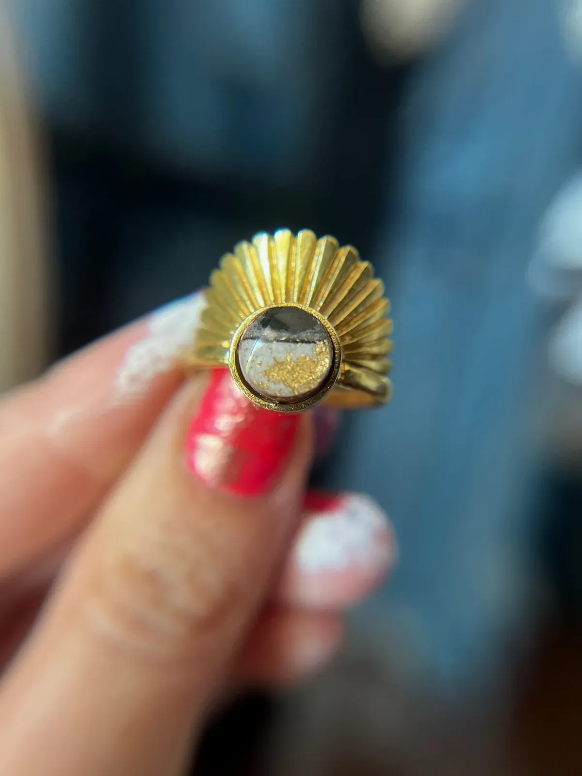 Original Art Ring — Black Wave, by Kelly Aiken