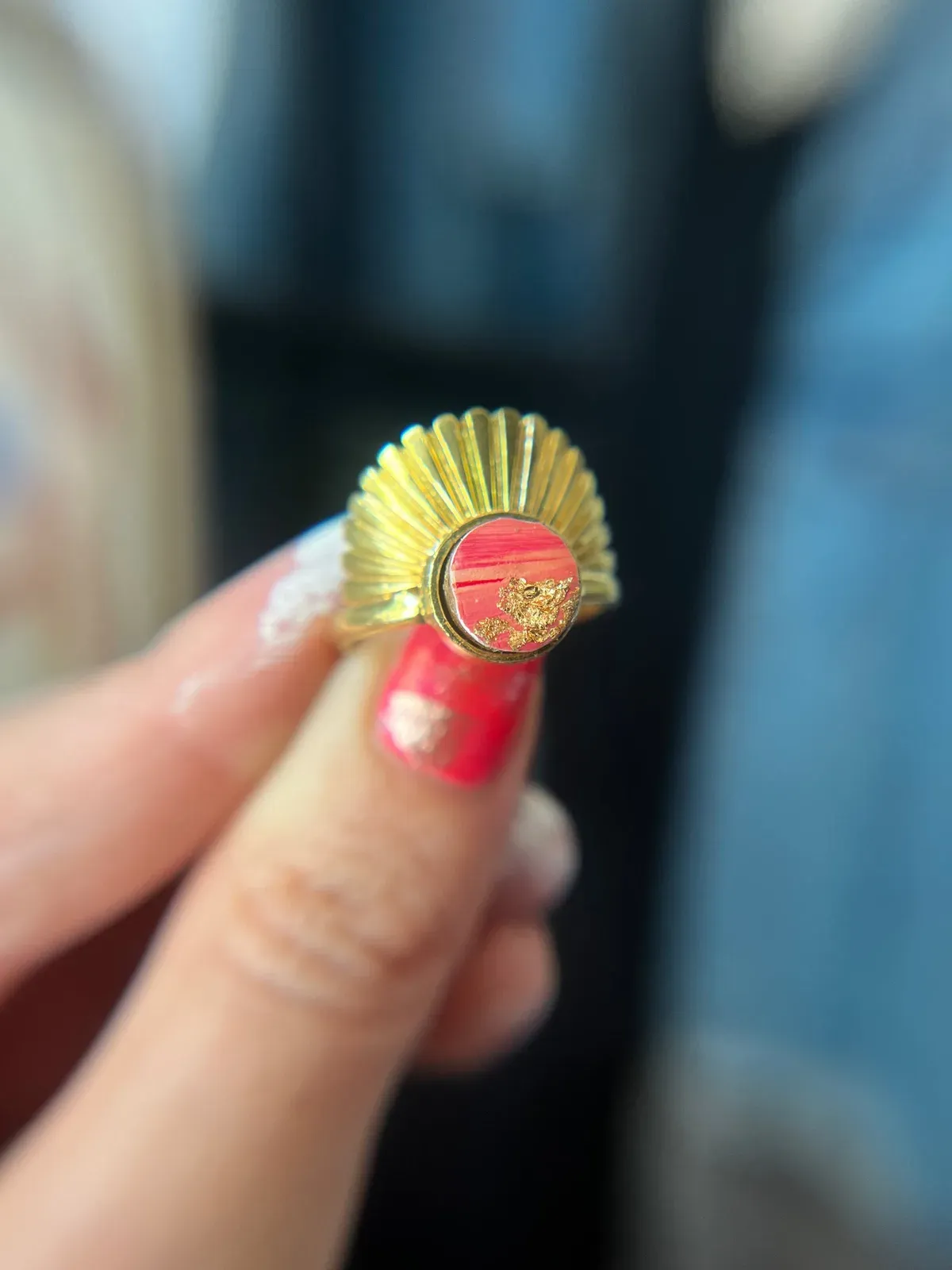 Original Art Ring — Red Sunset, by Kelly Aiken