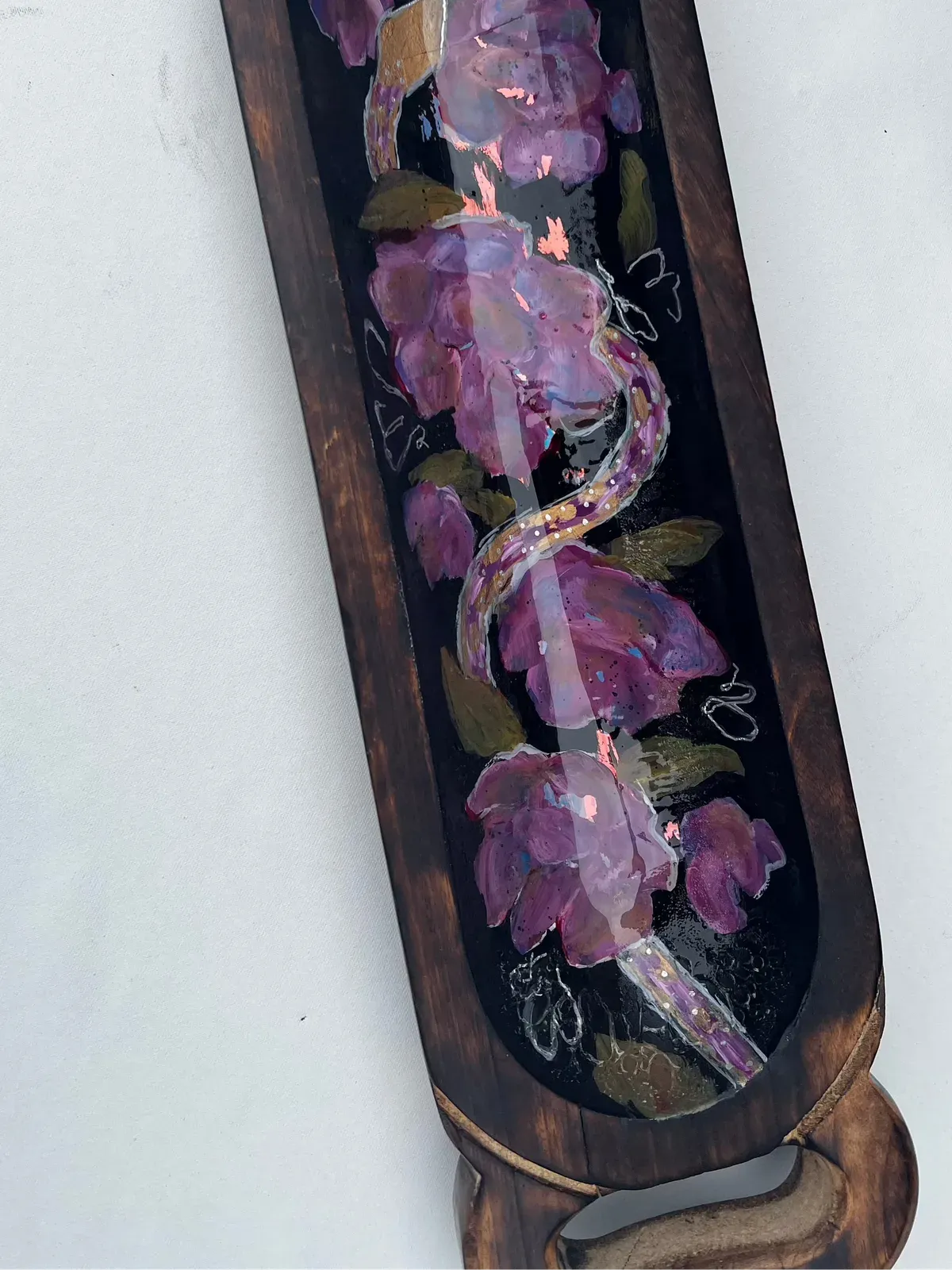 Original Golden Art Tray — Snake Design, by Kelly Aiken
